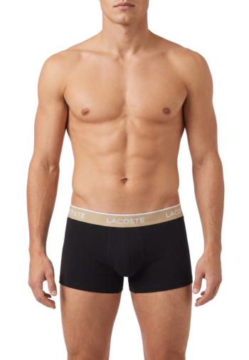 Calecons et slips lacoste 5h1297 umj noir/sisal-viennois-cooki