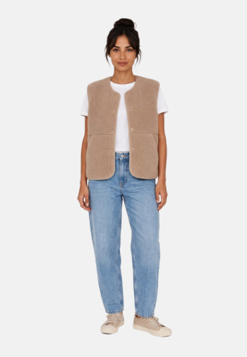 Gilets sans manche Jack And Jones vera teddy humus melange