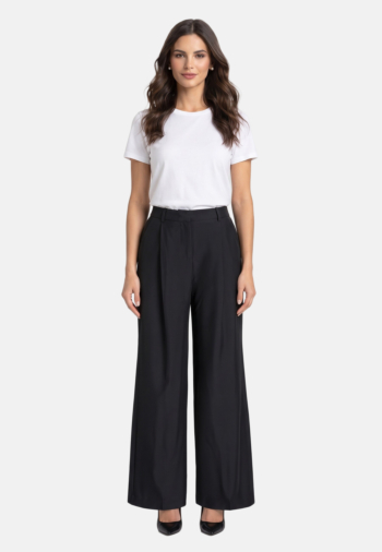 Pantalons Jack And Jones aya ellis wide leg fit black