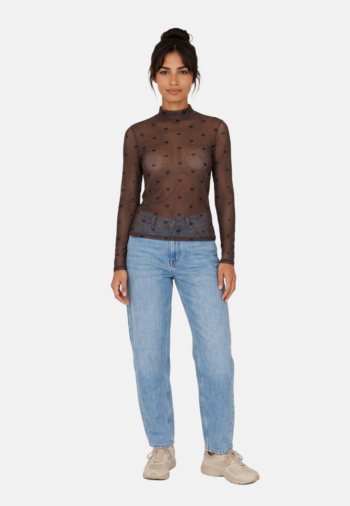 Tee shirt manches longues only erica coffee bean
