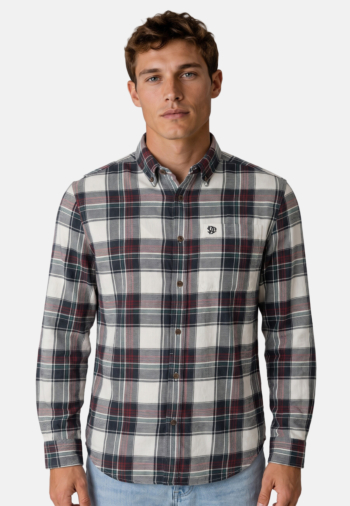 Chemise superdry lumberjack l8k skylar check white