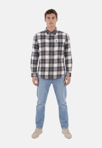 Chemise superdry lumberjack l8k skylar check white