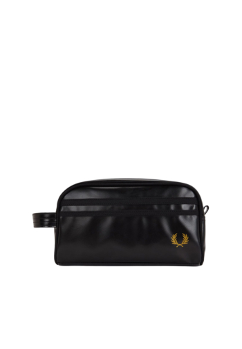 Trousses de toilette fred perry tonal coated poly wash bag 774 black/gold