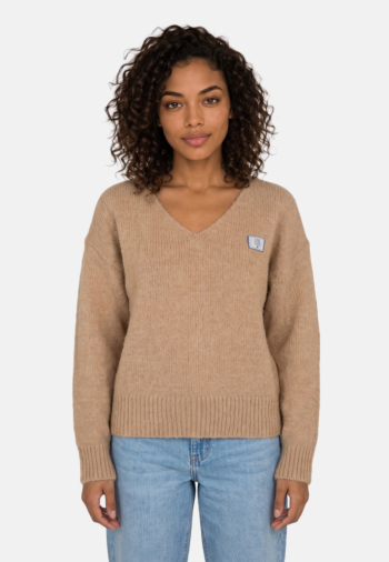 Pull hiver only maggie taupe gray mel/patch
