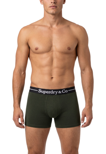 Calecons et slips superdry sdry & co boxer triple pack o3q black/burgundy/olive green