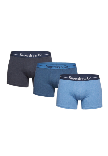 Calecons et slips superdry sdry & co boxer triple pack o3v navy marl/indigo marl/bluegrit