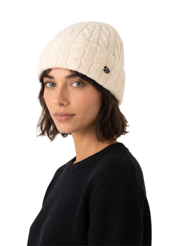 Bonnets superdry premium cable m7j natural cream