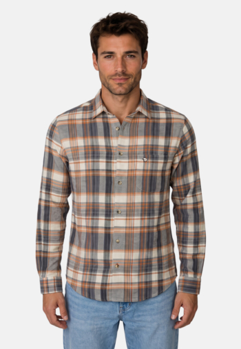 Chemise Benson & Cherry lenosis anthra-mandarine