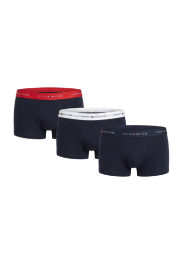Calecons et slips tommy jeans 3p trunk wb 0xp primary red/white/desert sky