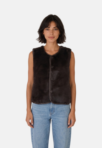 Gilets sans manche la petite etoile vonia 16 marron