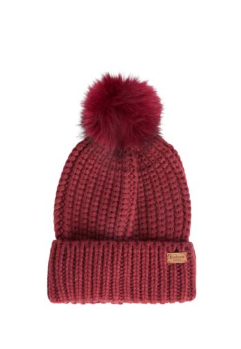 Echarpe barbour saltburn beanie & scarf gift set re71 cranberry