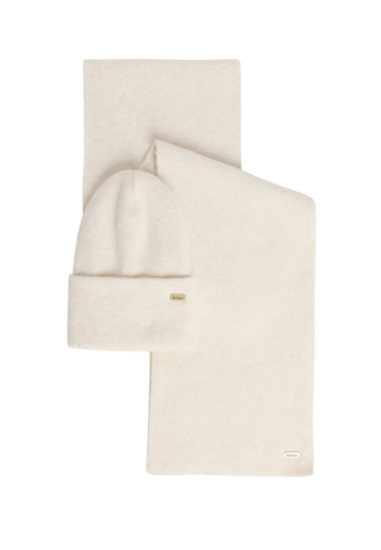 Echarpe barbour winona beanie & scarf gift set cr11 eggshell