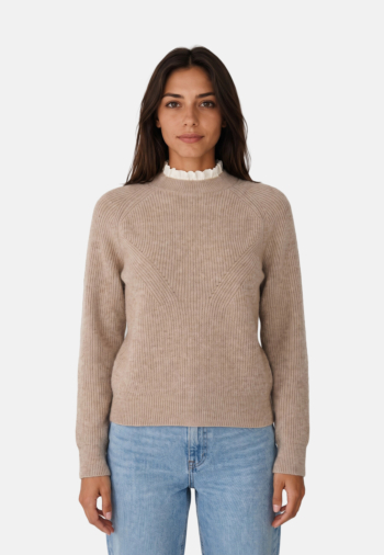 Pull hiver la petite etoile malva 13 beige