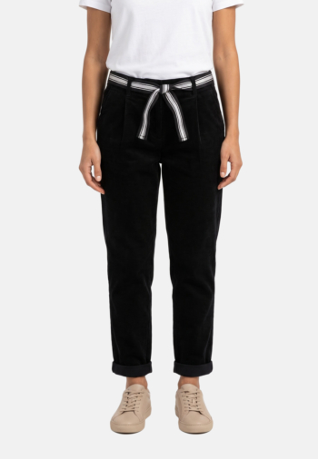 Pantalons only rita-nessa black w. silver lurex belt
