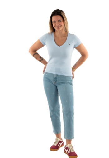 Tee shirt tommy jeans dw0dw20458 c3q sweet blue