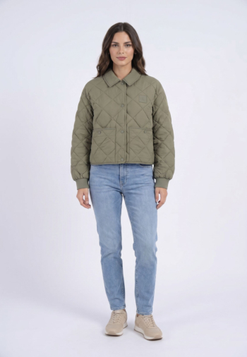 Blousons et vestes calvin klein jeans ulw short seasonal q ldy dusty olive