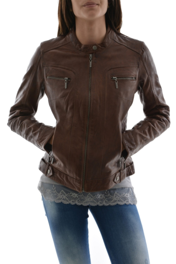 Blousons cuir rose garden silene sheep aosta bison