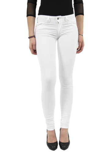 pantalons salsa 119121 wonder blanc