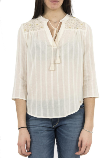 tee shirt manches longues lpb s185703 blanc