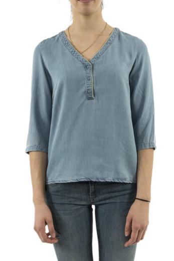 Tee shirt Veromoda 10211063 trudy medium blue denim