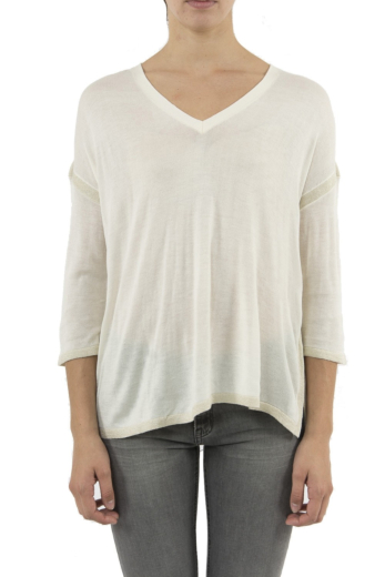 pull léger Veromoda 10216533 elen blanc