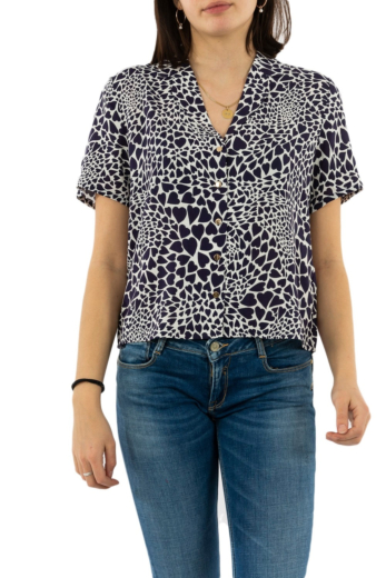 chemisier manches courtes only ness life cloud dancer