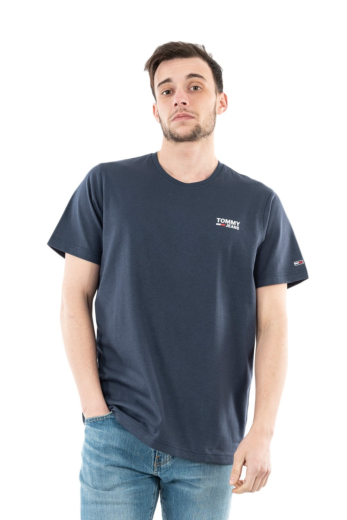 Tee shirt tommy jeans regular corp log c87 twilight navy