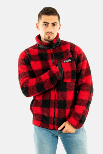 gilets cardigans columbia winter pass™ print fleece full zip 613 mountain red