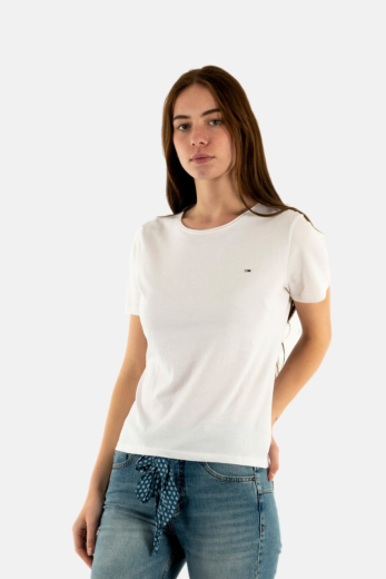 Tee shirt tommy jeans dw0dw09194 ybr white