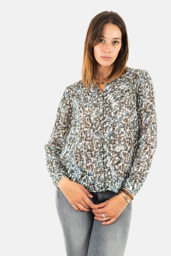 chemisier Le Temps Des Cerises stefany 3665 blue leo