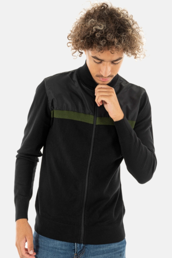 gilets cardigans benson and cherry signature noir-kaki