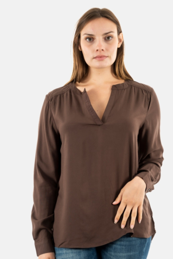 tee shirt manches longues ichi main marron