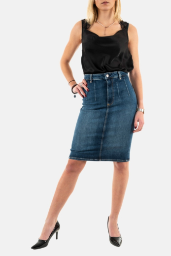 jupe guess jeans brittonguette bleu
