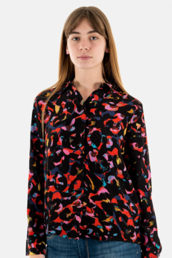 chemisier ichi kimli 201725 poppy red print mix 1