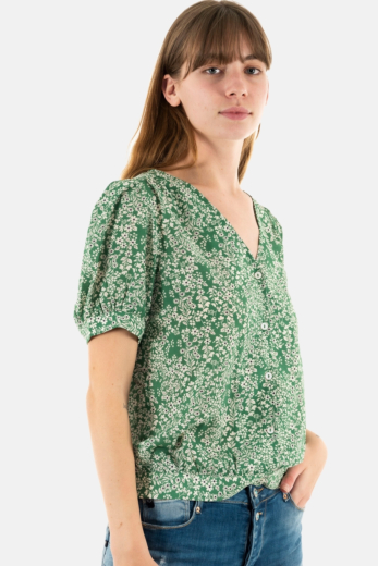 chemisier manches courtes freeman t. porter torelle bucolic p101 f1143 foliage green