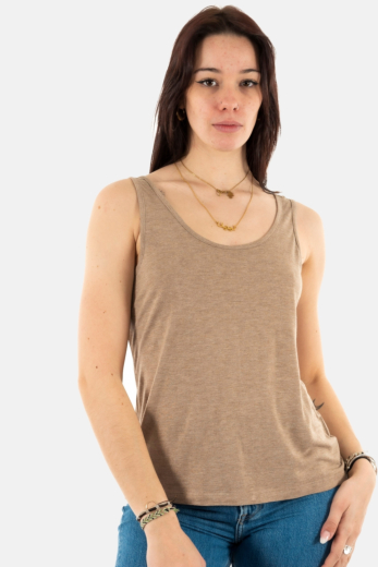 débardeurs superdry studios jersey tank 9iq tan metallic