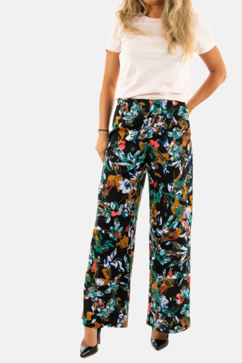 pantalons ichi kate print 202169 multi collage flower