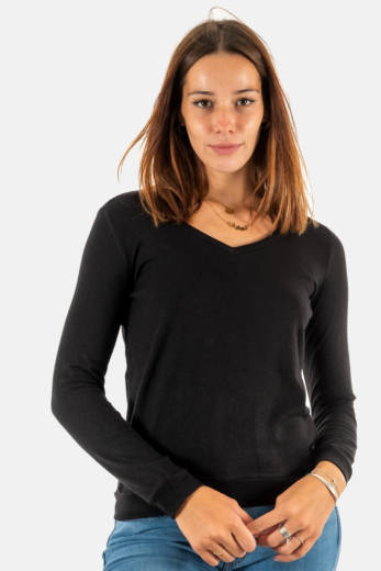 tee shirt manches longues sun valley 5delony 9999 noir