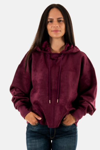 sweat guess jeans zorina g4a1 black cherry