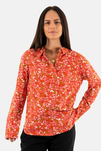 chemisier ichi vera 202442 orange.com flower