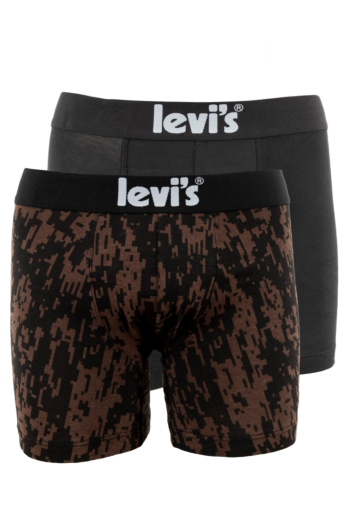 Calecons et slips levi's® digital camo boxer brief 2p 002 brown combo