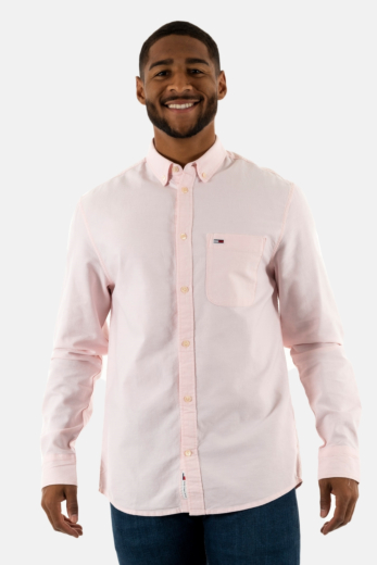 Chemise tommy jeans reg oxford tjs pink crystal