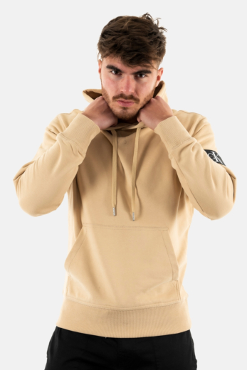 Sweat calvin klein jeans badge aat warm sand