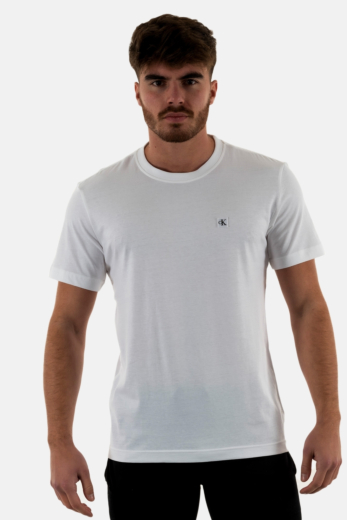 Tee shirt calvin klein jeans embro badge yaf bright white