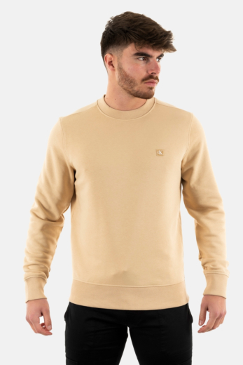 Sweat calvin klein jeans embro badge aat warm sand