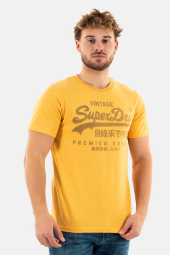 Tee shirt superdry classic vl heritage 2ai amber yellow marl