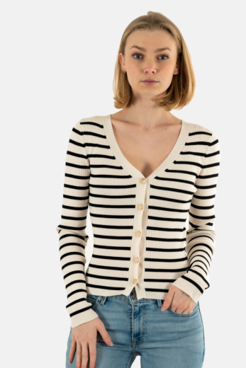 Gilets cardigans morgan 231-milia ivoire