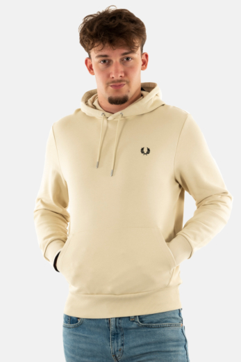 Sweat fred perry tipped hooded sweatshirt v54 oatmeal / black