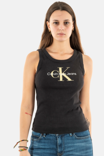 Débardeurs calvin klein jeans archival monologo beh black