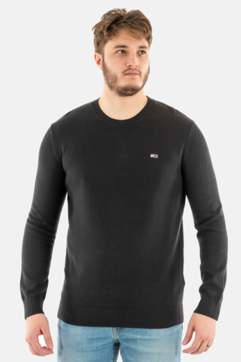 Pull leger tommy jeans slim essential bds black